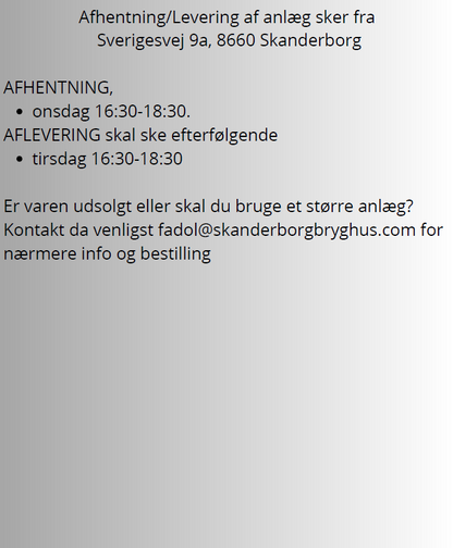 Uge 8 Leje af fadølsanlæg incl. 2 fustager